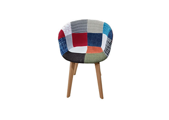Living Room Patchwork Dining Chair , Upholstered Seat Dining Chairs