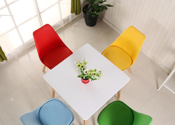 Linen Husk Genuine PU Dining Chair With Curved Backrest Design