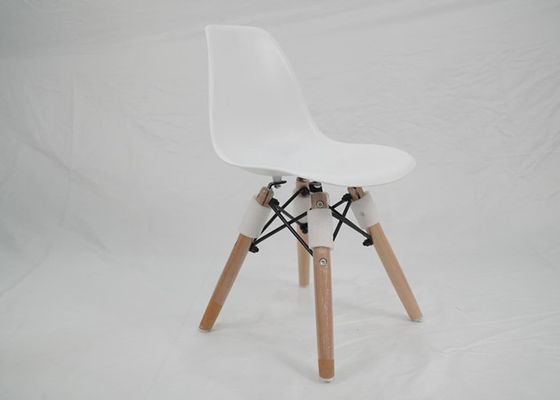 Modern Dining ODM White Plastic Chair With Wooden Legs