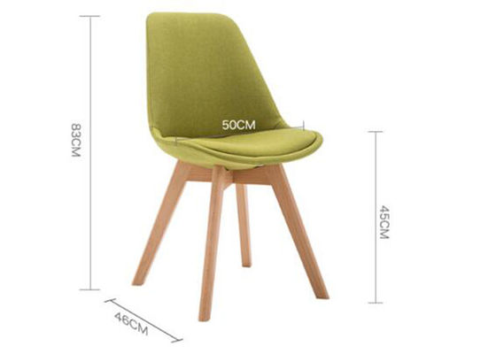 Beech Leg Pu Leather Dining Chair with Ergonomically Designed