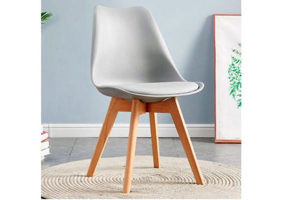 Beech Wooden Leg Dining Chair High Density Springback Foam Cushion