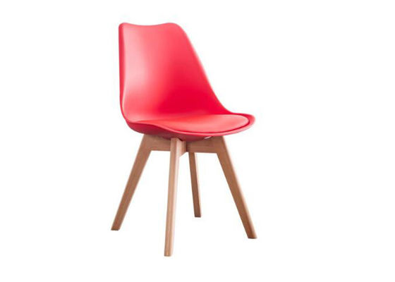 Non Toxic Beech Wood Chairs , Red Dining Chair Easy To Keep Clean