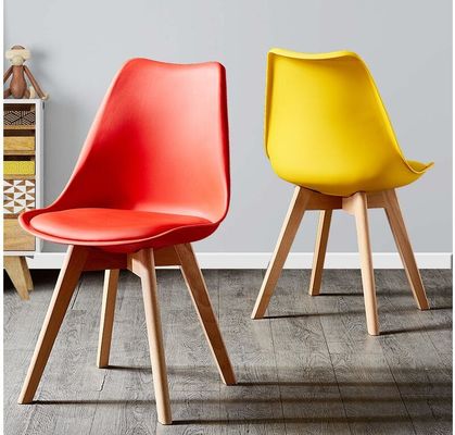 Nordic Wooden Leg Dining Chair Modern Tulip Chair Wear Resistant