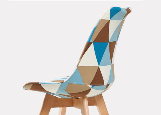 Anti Erosion Patchwork Dining Chair With Soft Fabric Cover