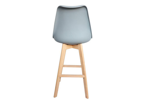 Ergonomic Cushion Beech Bar Stool , Leather Counter Height Stools With Backs