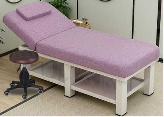 Wooden Massage Portable Beauty Couch , 60cm High Synthetic Leather Beauty Bed