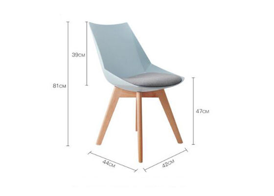 Breathable Nordic Style Dining Chair , Leather Dining Chairs With Wooden Legs