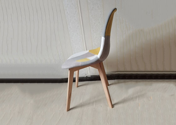beech Wire Velvet And Wood Dining Chairs With Backrest Design