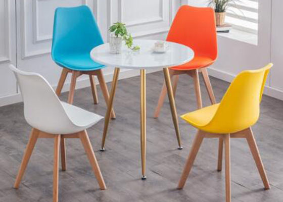 Beech Modern Restaurant Chairs , Waterproof PP Seat Modern Wood Chair