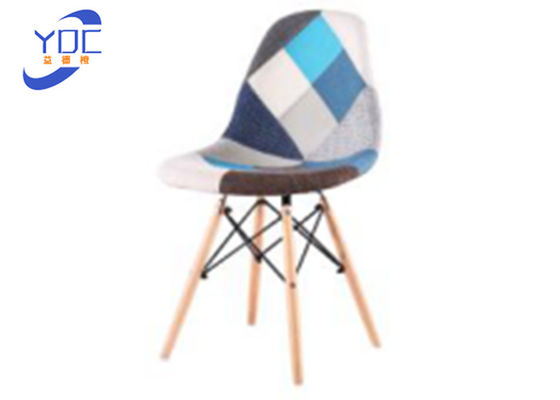 Modern European Style Coffee Shop Chairs Patchwork Fabric