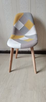 Smell Free Nordic Dining Chair , Beech Wood And Fabric Dining Chairs