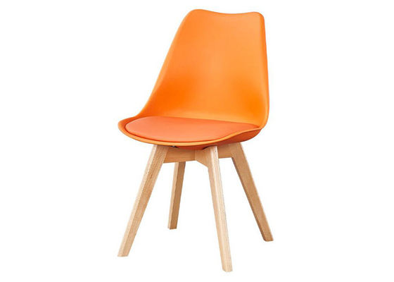 Beech Wooden PU Leather Dining Chair Strong Air Permeability